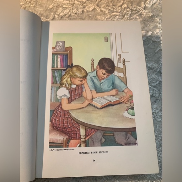 Egermeier's Bible Story Book (revised) Vintage 1955 Revised Edition w/ Dustcover - Picture 4 of 14